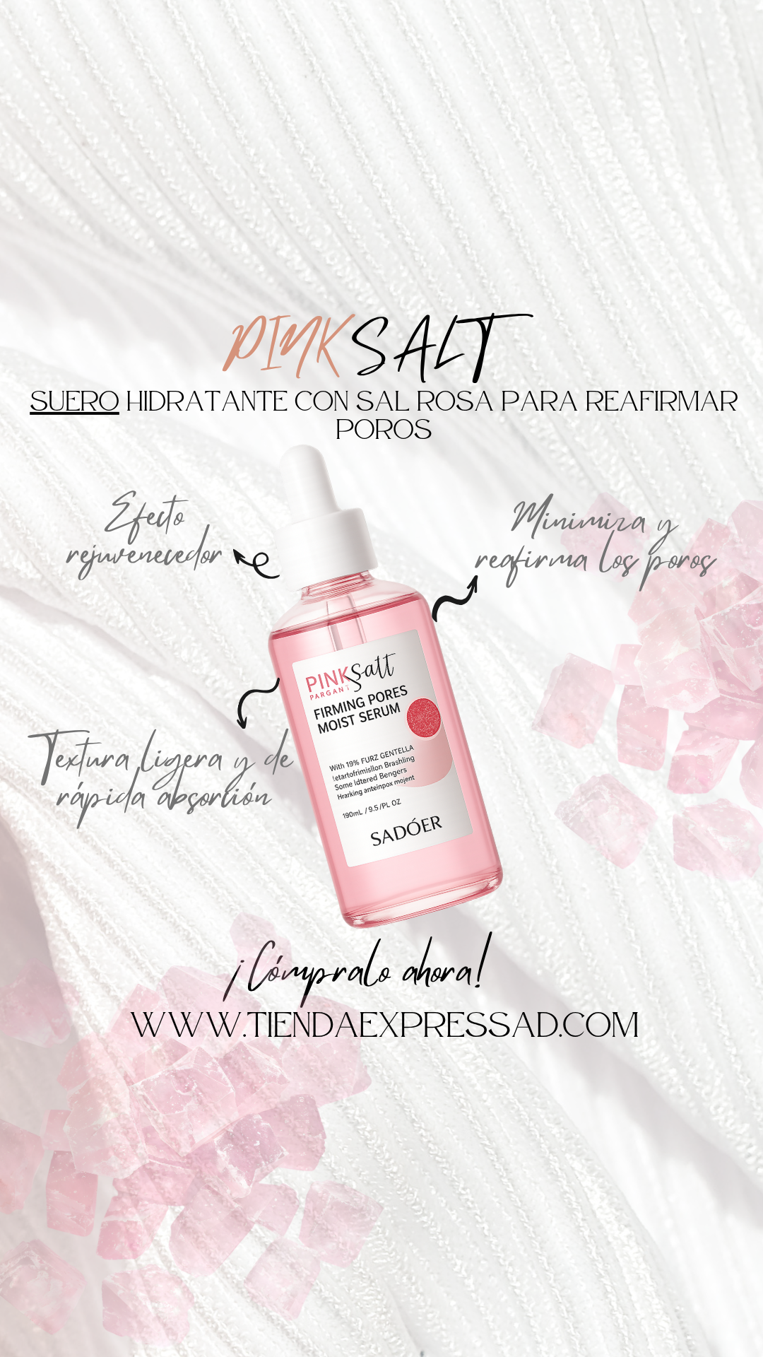 KIT SADOER SAL ROSA HIMALAYA CON CENTELLA ASIÁTICA + ÁCIDO HIALURÓNICO